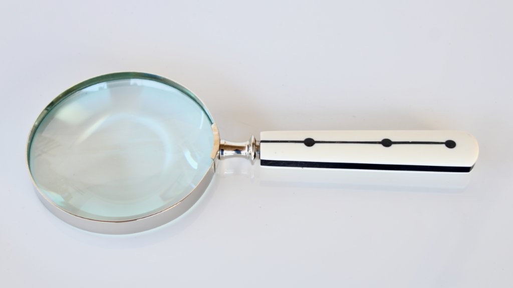 Bone & Silver Magnifying Glass